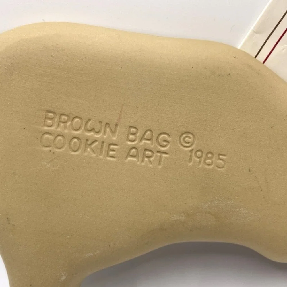 Brown Bag Cookie Art‎ Stoneware Cookie Mold T Rex Dinosaur Vintage 1985